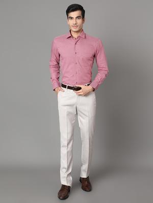 grey textured flat front formal trouser - 17488116 - Standard Image - 4