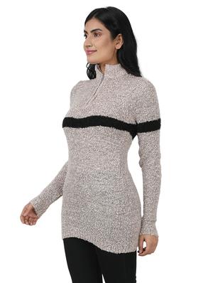 stand collar contrast detail pullover - 17488124 - Standard Image - 2