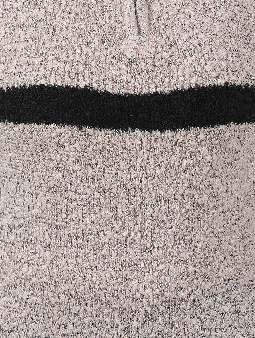 stand collar contrast detail pullover - 17488124 - Zoom Image - 5