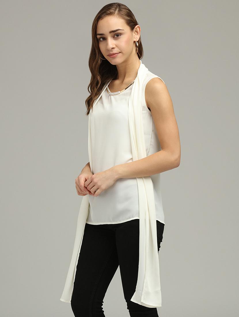 embellished neck line solid top - 17488539 - Zoom Image - 2