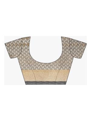 solid bordered banarasi saree with blouse - 17488871 - Standard Image - 3
