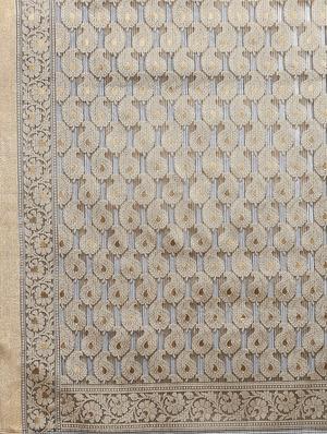 solid bordered banarasi saree with blouse - 17488871 - Standard Image - 4