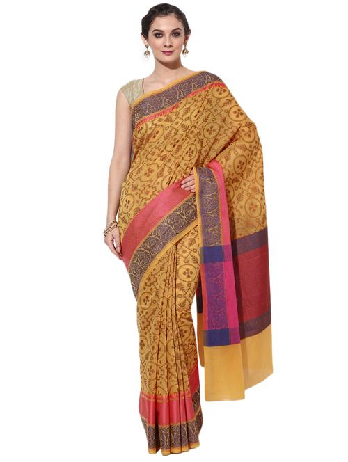 self design banarasi saree with blouse - 17488886 - Standard Image - 1