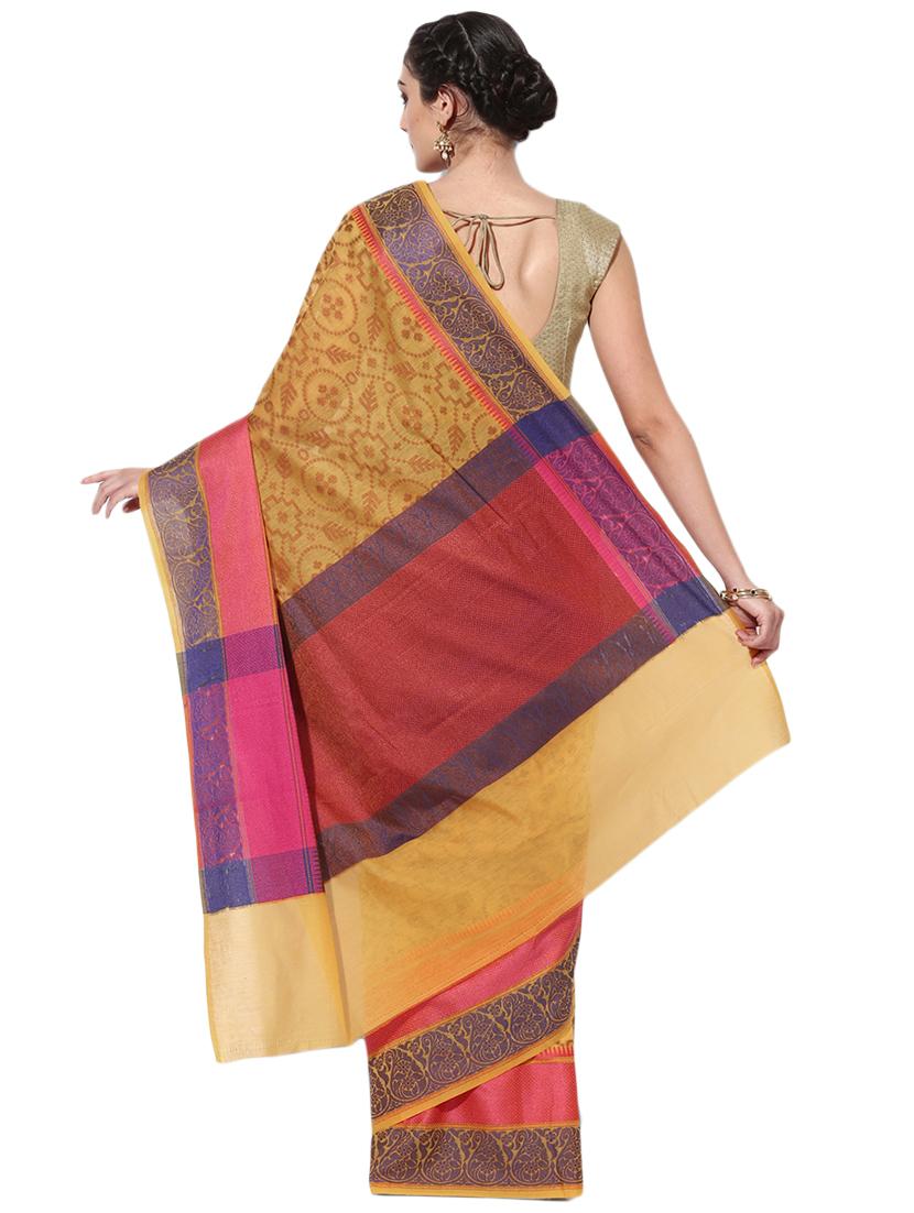 self design banarasi saree with blouse - 17488886 - Zoom Image - 2