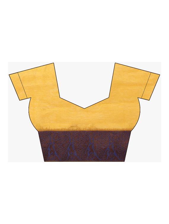 self design banarasi saree with blouse - 17488886 - Zoom Image - 3