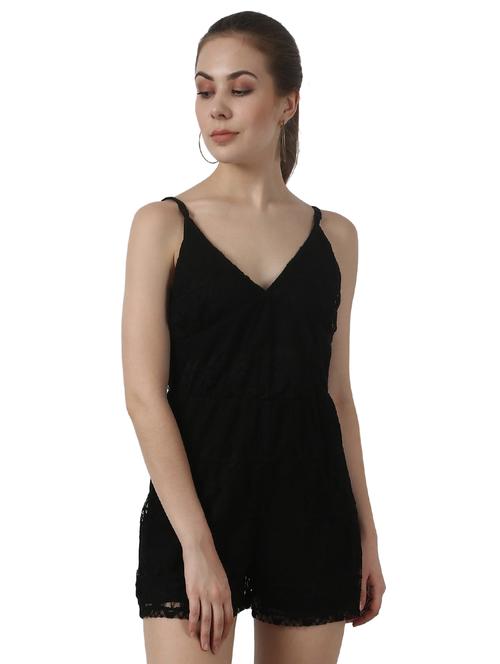 cami neck solid romper - 17489610 - Standard Image - 1