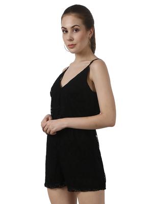cami neck solid romper - 17489610 - Standard Image - 2