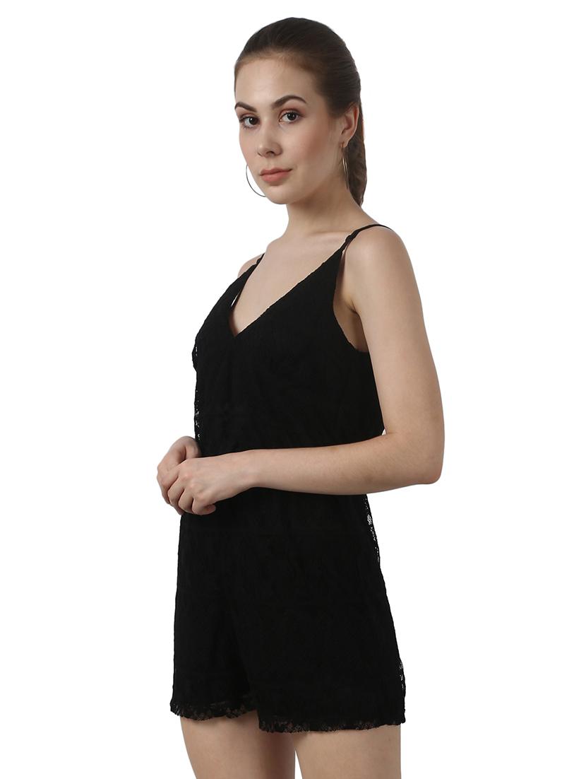 cami neck solid romper - 17489610 - Zoom Image - 2