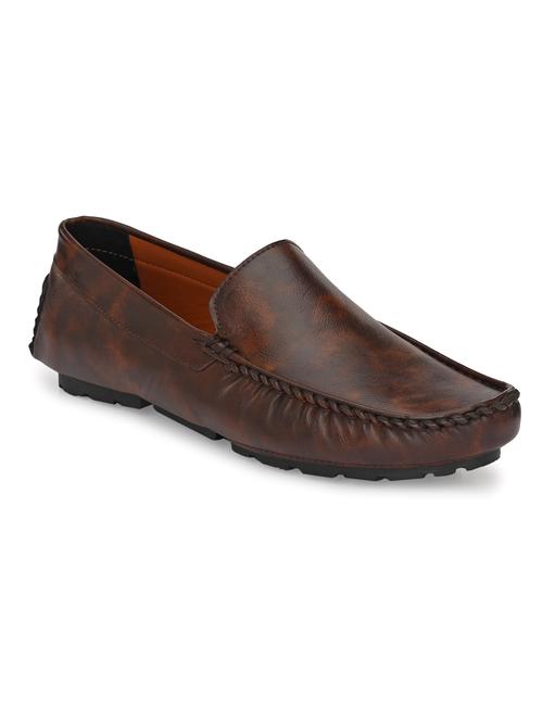 brown patent leather slip on loafers - 17490289 - Standard Image - 1