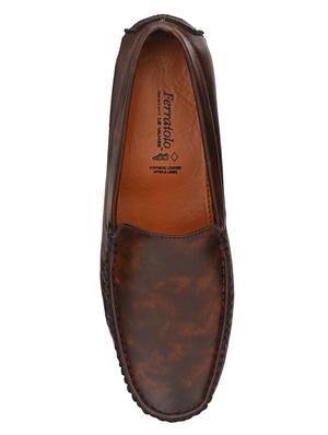 brown patent leather slip on loafers - 17490289 - Standard Image - 4