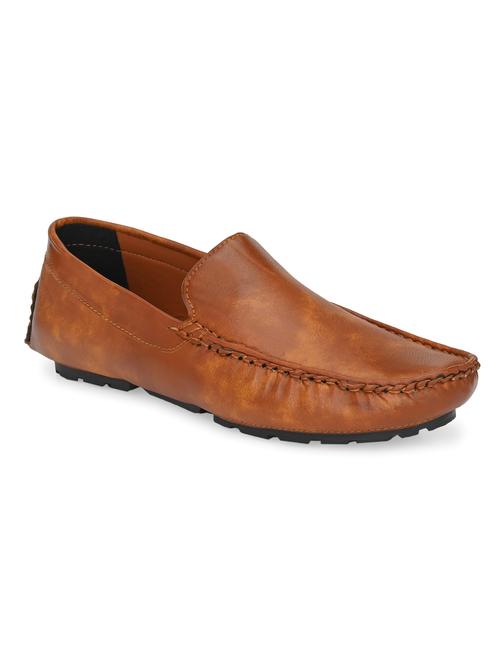 tan patent leather slip on loafers - 17490290 - Standard Image - 1