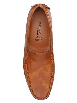 tan patent leather slip on loafers - 17490290 - Standard Image - 4