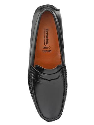 black patent leather slip on loafers - 17490291 - Standard Image - 4