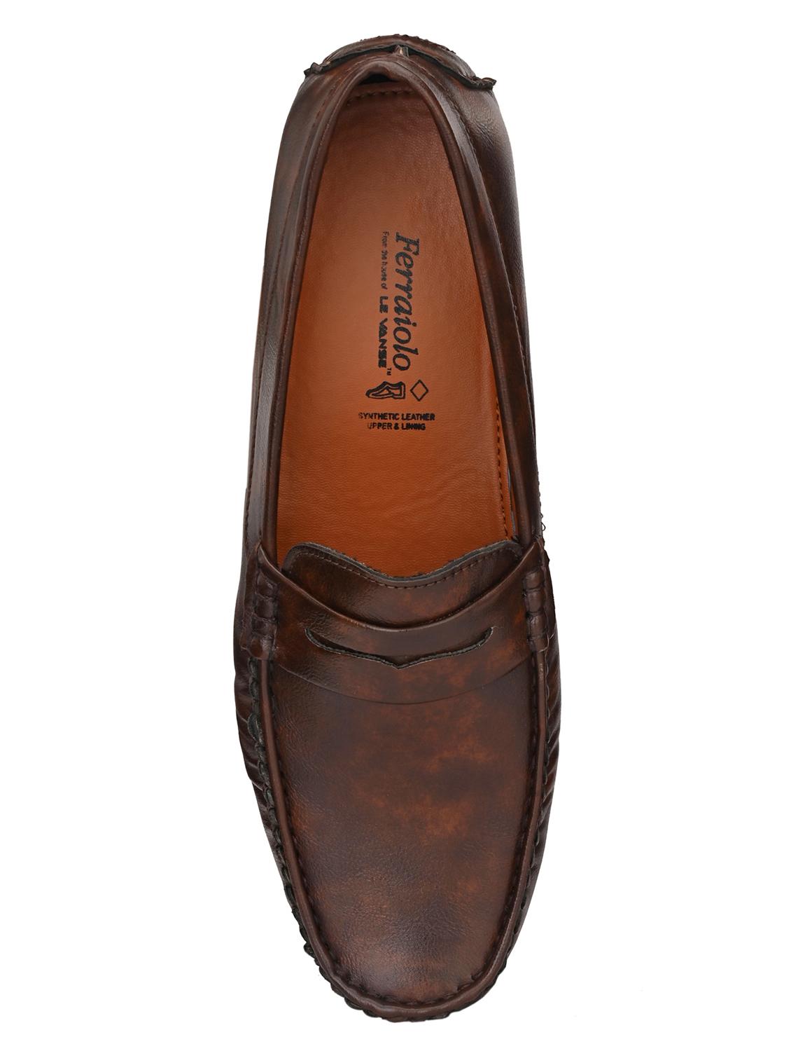 brown patent leather slip on loafers - 17490292 - Zoom Image - 4
