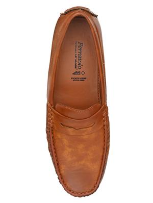 tan patent leather slip on loafers - 17490293 - Standard Image - 4