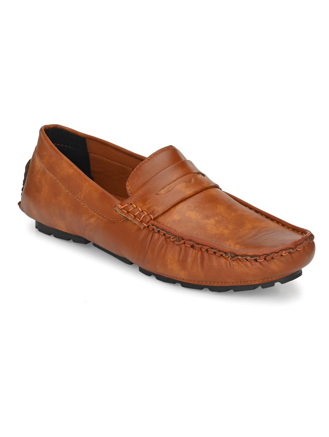 tan patent leather slip on loafers - 17490293 - Zoom Image - 1