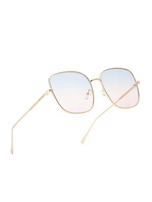 royal son women oversized square sunglasses blue lens (large) - 17490305 - Standard Image - 3