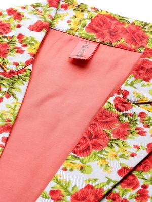 hook closure floral blazer - 17490460 - Standard Image - 5