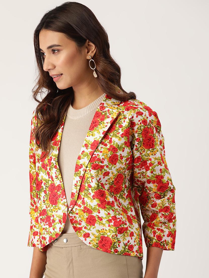hook closure floral blazer - 17490460 - Zoom Image - 2