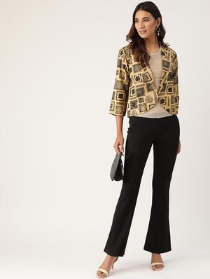 hook closure printed blazer - 17490461 - Standard Image - 4