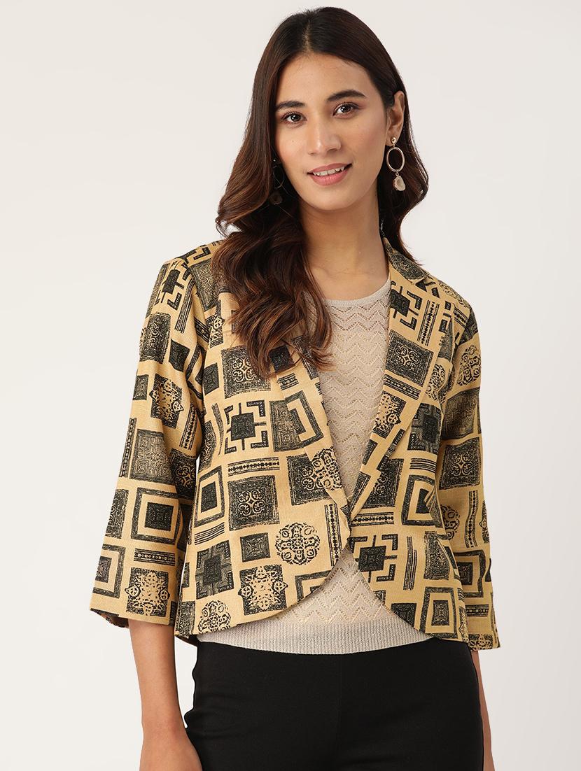 hook closure printed blazer - 17490461 - Zoom Image - 1