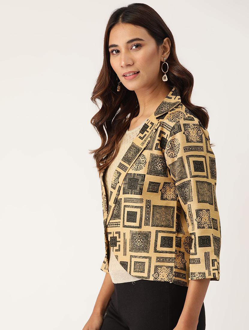 hook closure printed blazer - 17490461 - Zoom Image - 2