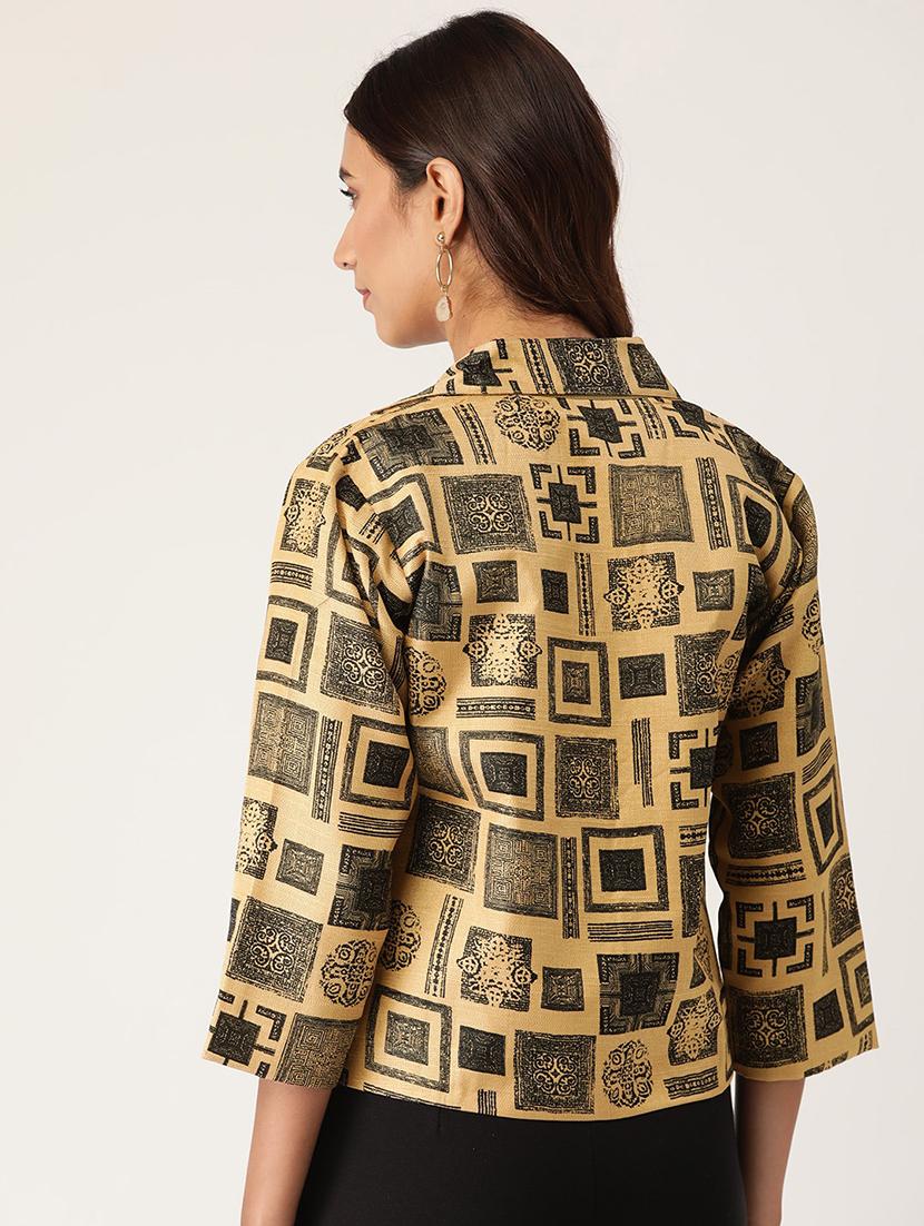 hook closure printed blazer - 17490461 - Zoom Image - 3
