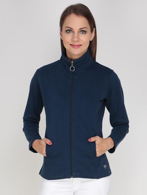stand collar solid jacket - 17490790 - Standard Image - 1