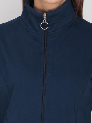 stand collar solid jacket - 17490790 - Standard Image - 5