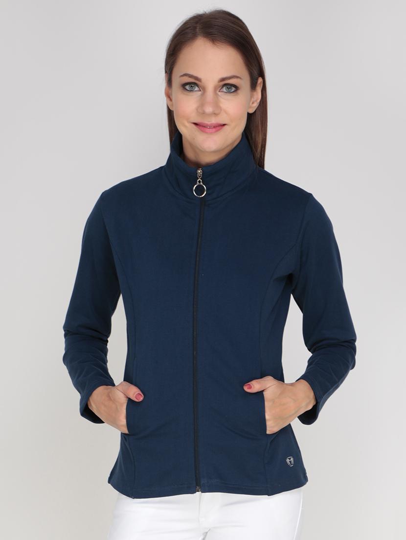 stand collar solid jacket - 17490790 - Zoom Image - 1