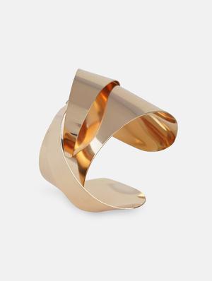 gold metal cuffs bracelet - 17491335 - Standard Image - 3
