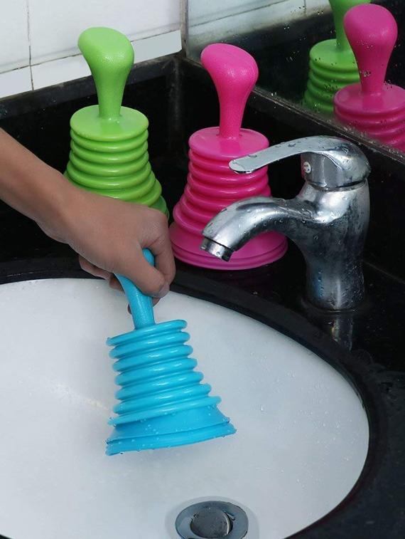 h'ent sink blockage drain blaster pump plunger sink blockage cleaning remover tool drain - 17491514 - Zoom Image - 2