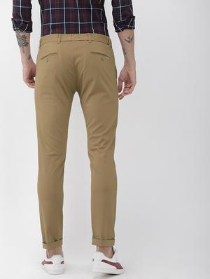 khaki solid chinos - 17492423 - Standard Image - 2