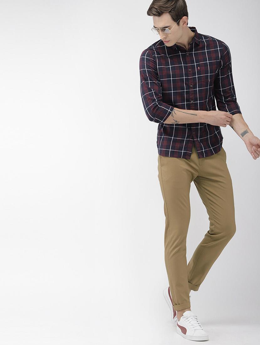 khaki solid chinos - 17492423 - Zoom Image - 3