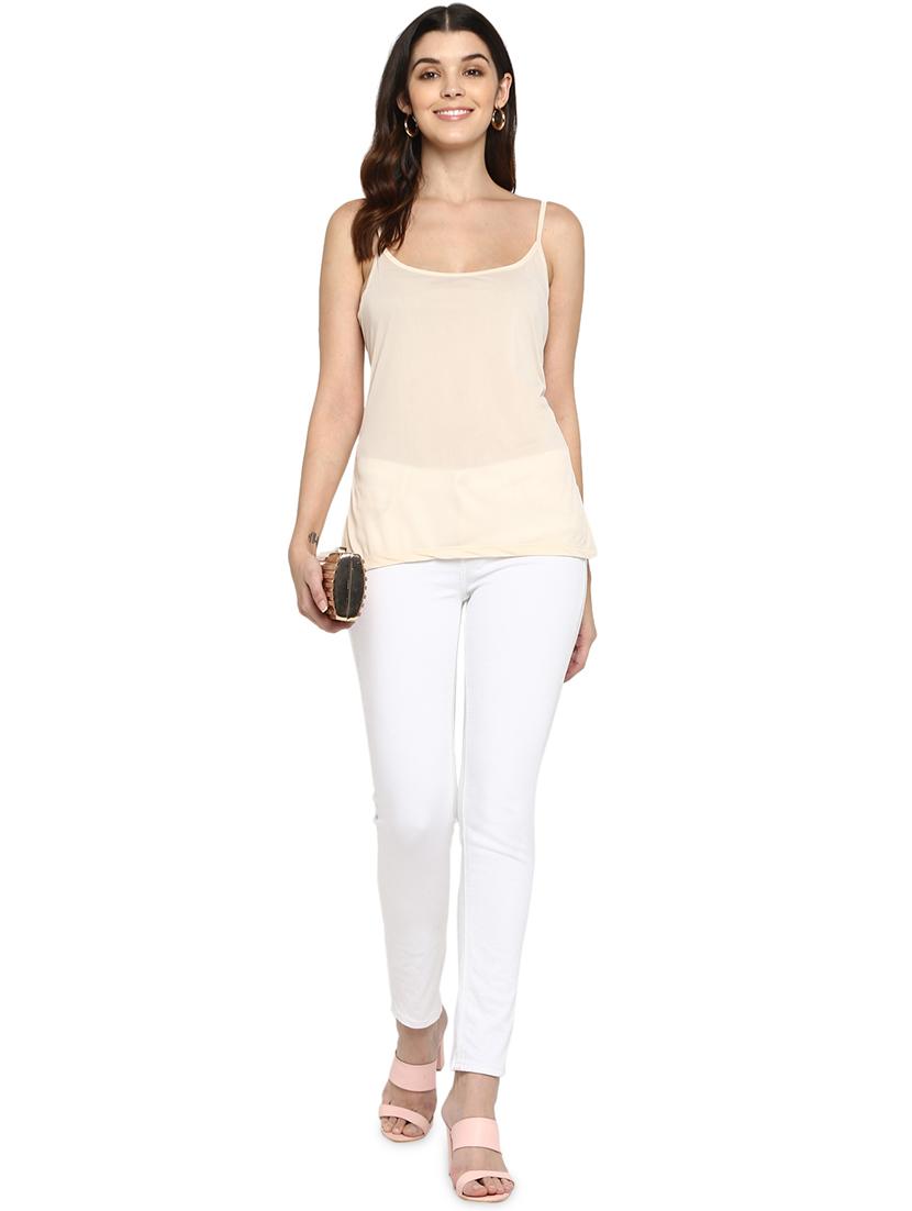 white polyester camisole top - 17492491 - Zoom Image - 3