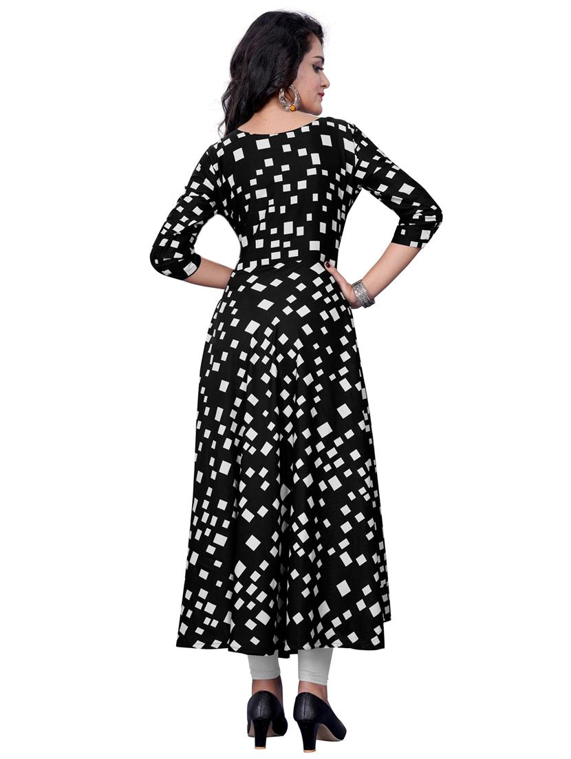 geometric print flared kurta - 17492711 - Zoom Image - 3
