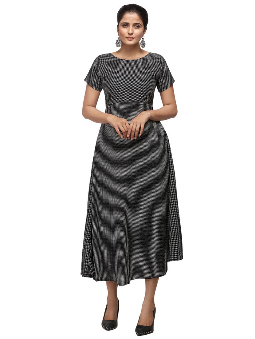 polka dot flared dress - 17492716 - Zoom Image - 1