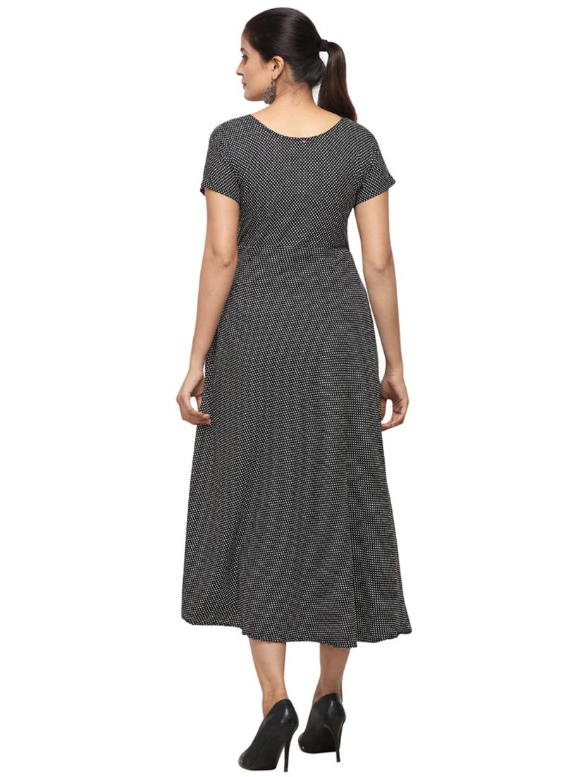 polka dot flared dress - 17492716 - Zoom Image - 3