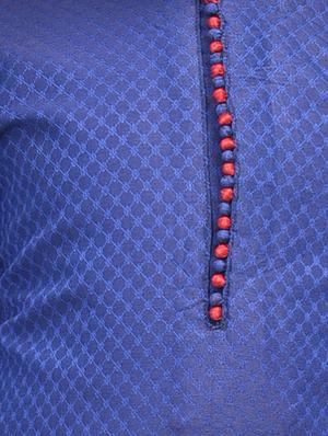 blue cotton linen kurta sets - 17492850 - Standard Image - 4
