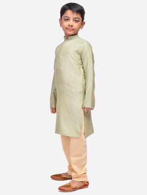 green cotton blend kurta sets - 17492854 - Standard Image - 2