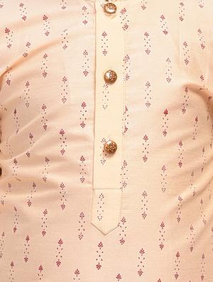 beige linen@cotton linen kurta sets - 17492856 - Standard Image - 4