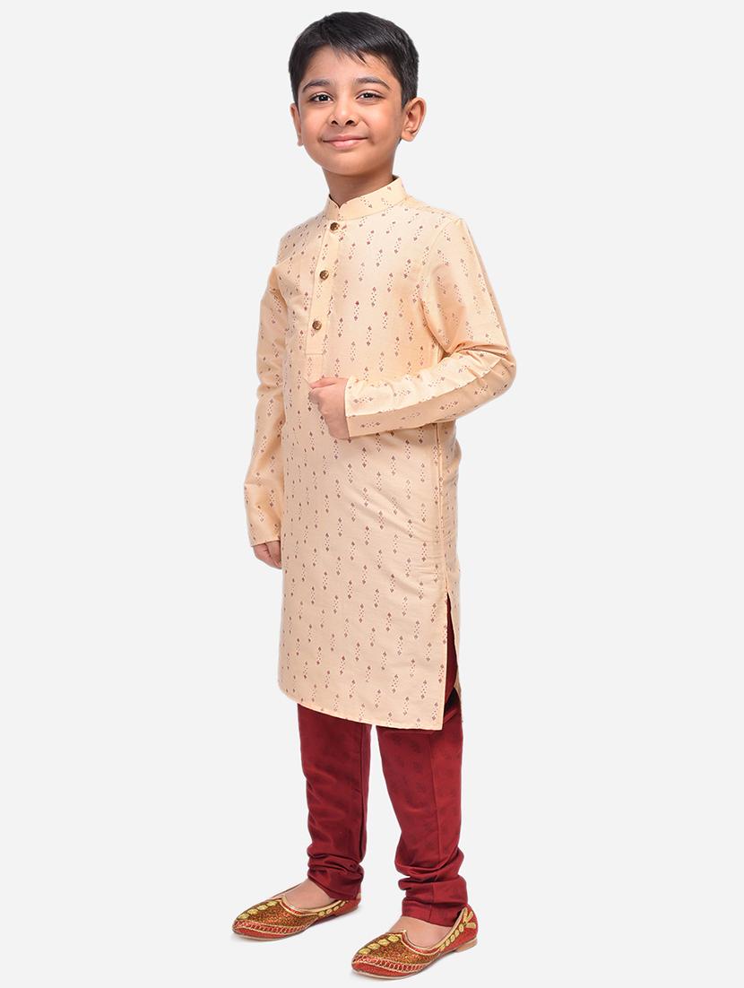 beige linen@cotton linen kurta sets - 17492856 - Zoom Image - 2