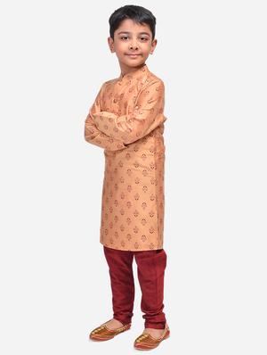 brown linen@cotton linen kurta sets - 17492857 - Standard Image - 2