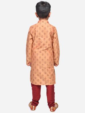 brown linen@cotton linen kurta sets - 17492857 - Standard Image - 3