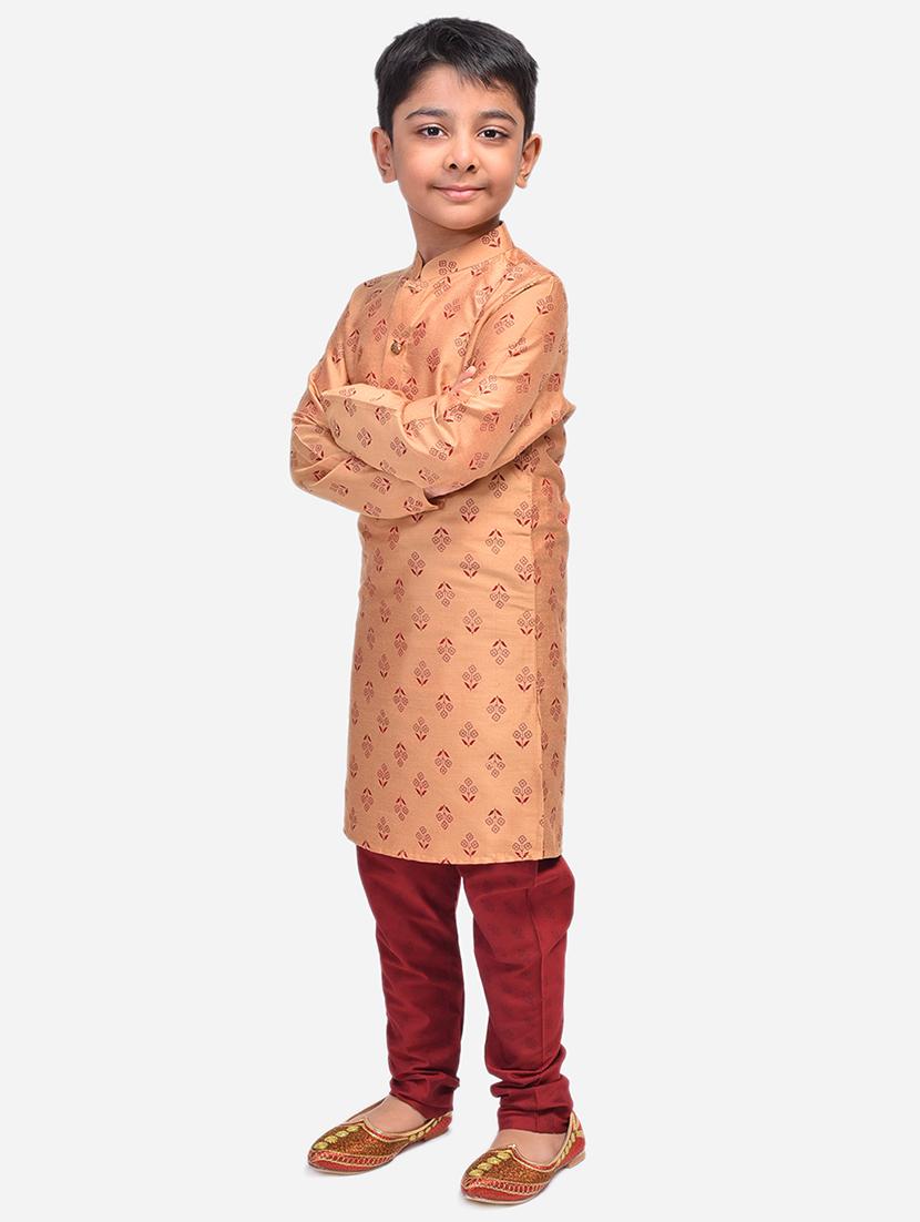 brown linen@cotton linen kurta sets - 17492857 - Zoom Image - 2