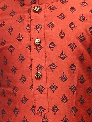 red linen@cotton linen kurta sets - 17492859 - Standard Image - 4
