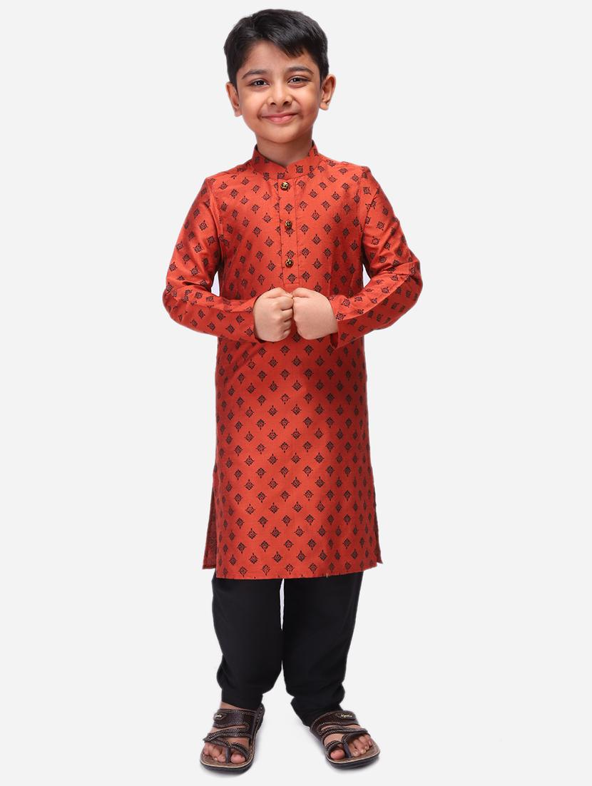 red linen@cotton linen kurta sets - 17492859 - Zoom Image - 1