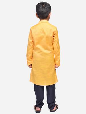 yellow linen@cotton linen kurta sets - 17492860 - Standard Image - 3