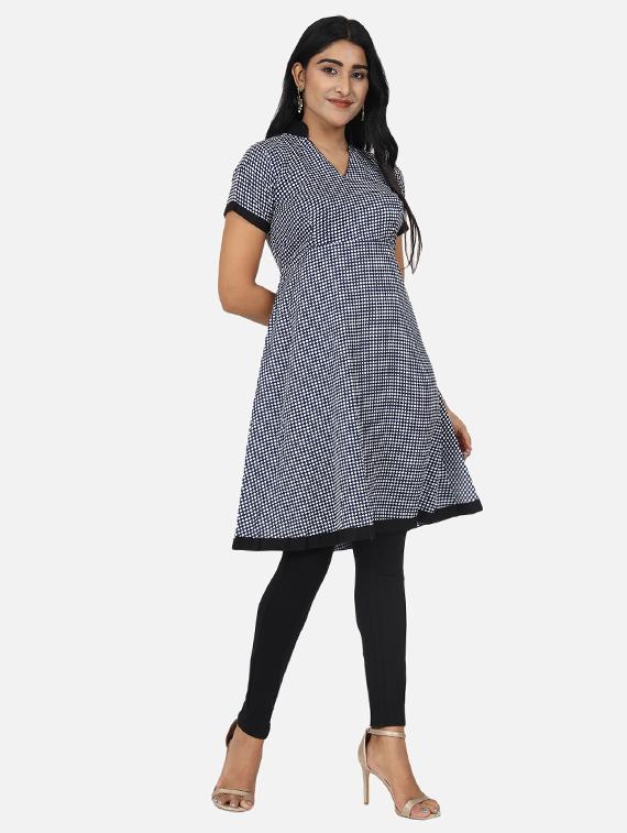 blue rayon regular tunic - 17492898 - Zoom Image - 2