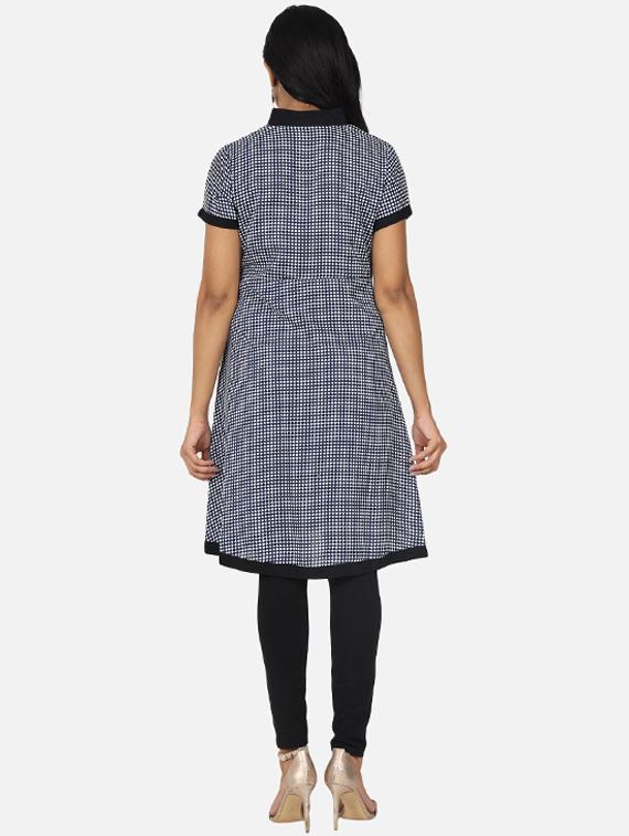 blue rayon regular tunic - 17492898 - Zoom Image - 3